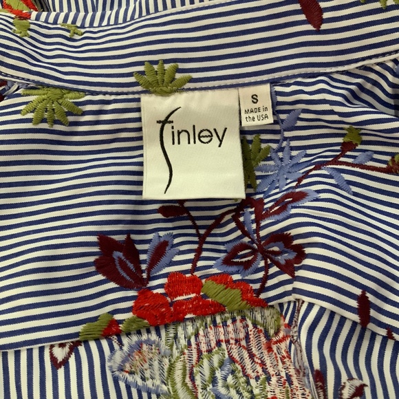 Finley Blue Striped Floral Tunic - Picture 8 of 9